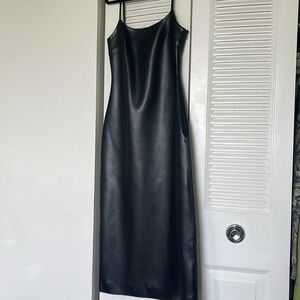 NWT Stand Studio Faux Leather midi dress
